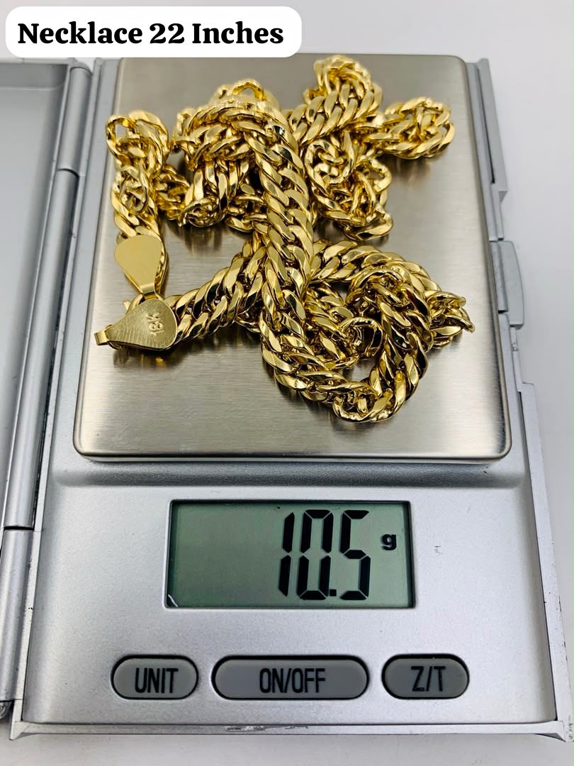Gold Color Chain Bracelet Curb Link Style with Lobster Clasp Closure