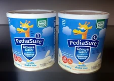 PediaSure Grow & Gain Shake Mix Powder, Vanilla 14.1 Ounce (Pack Of 2 Cans)