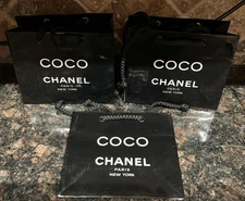3 x SMALL DESIGNER PERFUMES GIFT BAGS..COCO CHANEL.