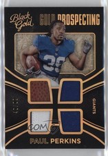 2016 Panini Black Gold Prospecting Quad Materials Prime 49/99 Paul Perkins hg6