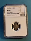1859 O Seated Liberty Half Dime - NGC VF 30