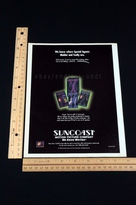 1998 Suncoast The X-Files VHS Magazine Page Print Ad Poster 90s 1990s