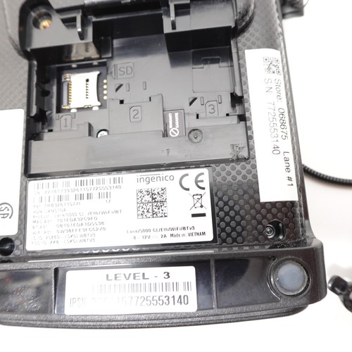 Ingenico Lane/5000 elektronisches Kreditkartenzahlungsterminal mit Netzteil ( - Bild 12 von 14