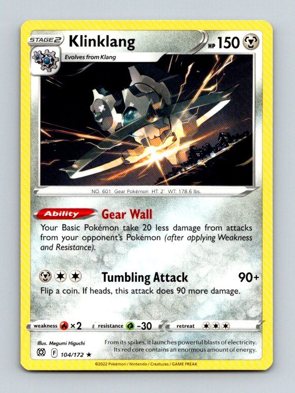 Klinklang 104/172 Rare SWSH09: Brilliant Stars Pokemon Near Mint