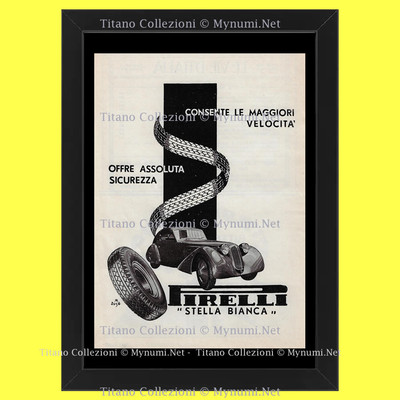 30er Jahre * Original Werbung '' Pirelli - M. DUSE, Weißer Stern, Absolutes Angebot