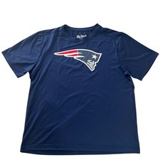 New England Patriots Men s Majestic NFL Evolution Tee Football Blue T-Shirt sz L