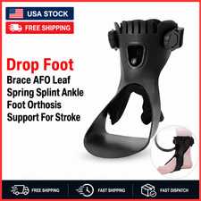 Drop Foot Brace AFO Leaf Spring Splint Ankle Foot Orthosis Support For Stroke