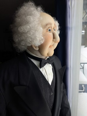Vintage Life-Size Handmade Soft Sculpture Butler / Host Figure   Folk Art