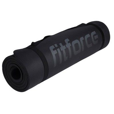 Fitforce NBR Comfort Sport Matte 180x60x1cm dicke Gymnastikmatte Fitness schwarz