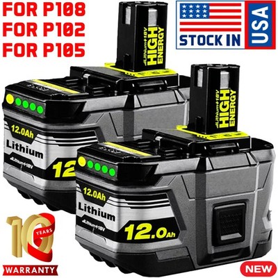 PACK For RYOBI P108 18V 8.0Ah High Capacity Battery 18 Volt Lithium-Ion One Plus