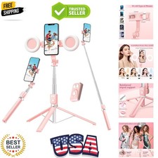 Selfie Stick Tripod with Fill Light, Phone Selfie Stick,Durable Stainless Ste...
