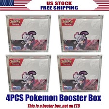 4Pcs Pokemon Magnetic Booster Box Acrylic Case Pok mon Card Protective US