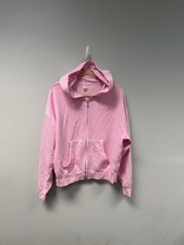 PINK Victoria's Secret Full-Zip Fleece Hoodie Pink Size M