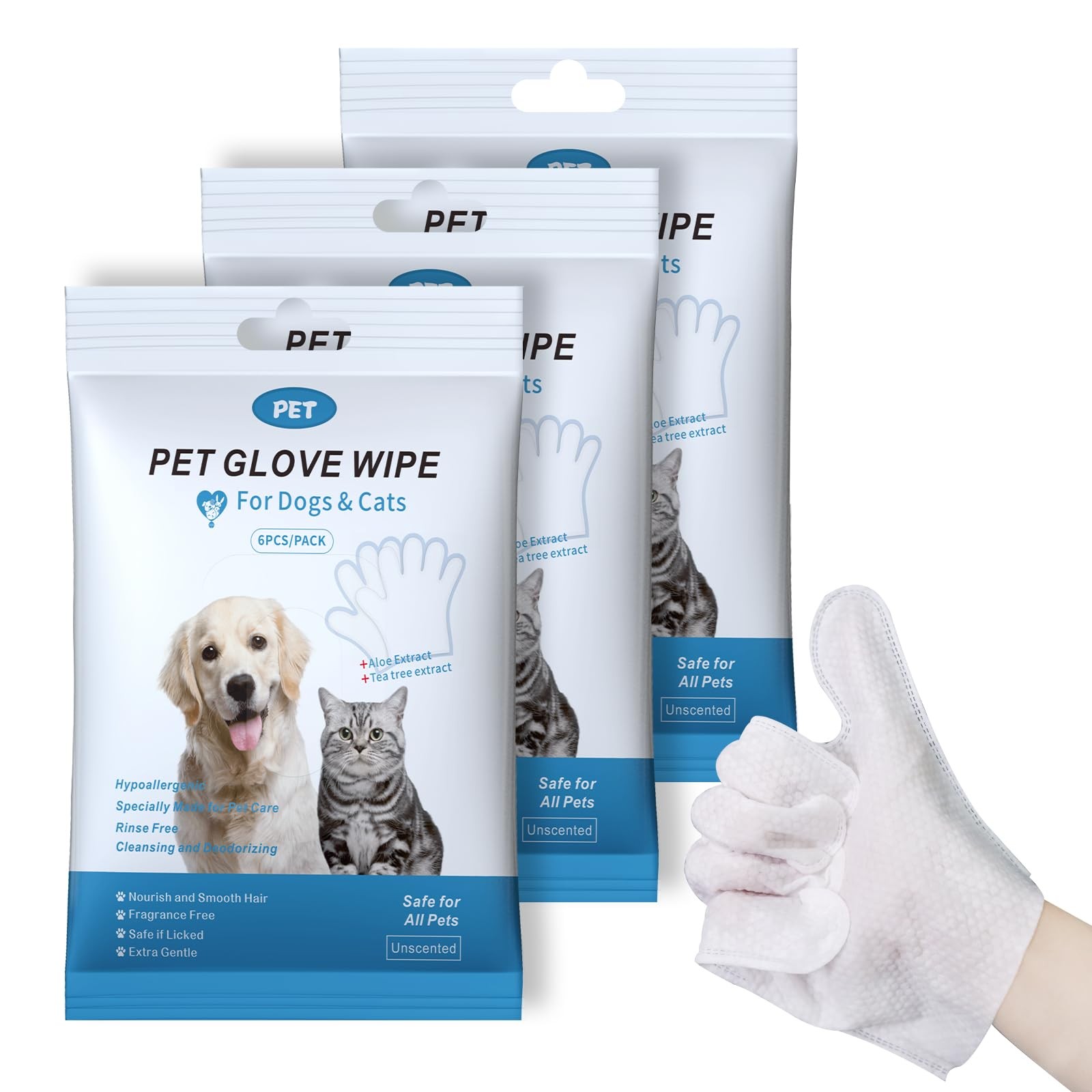 Serviette de toilettage pour animaux de compagnie grand format absorbante x3