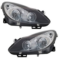 Scheinwerfer Set FüR Opel Corsa D 2006-2011 H1 H7 LWR Stellmotor Schwarz