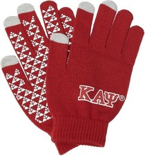 Kappa Alpha Psi Knit Texting Gloves Red 