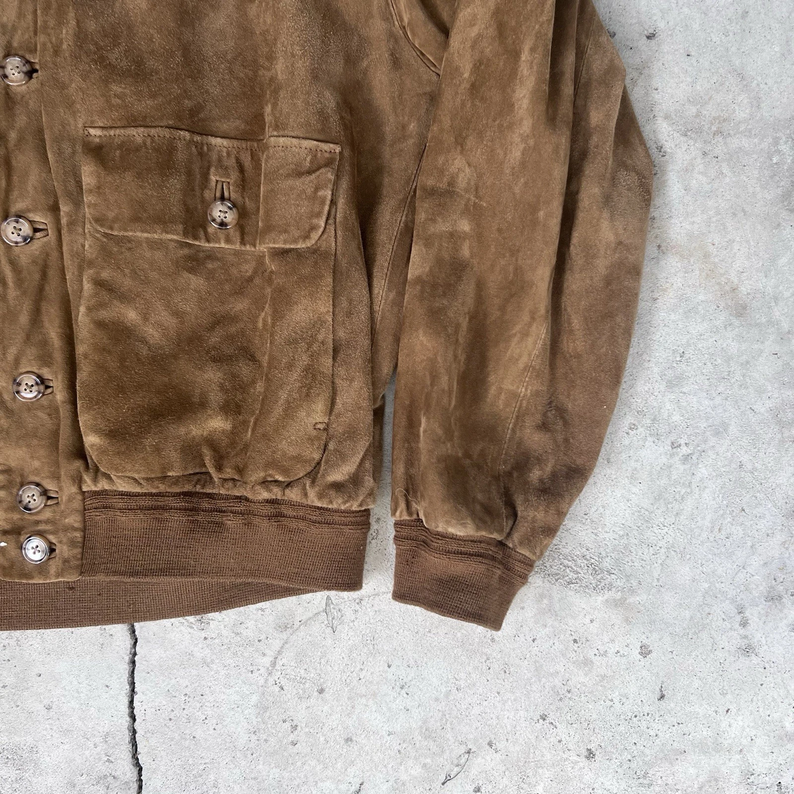 Vintage Coach Made in Italy Brown Suede A-1 Valstarino Bomber Flight Jacket M - product detail image 5