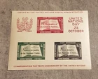 UNITED NATIONS-10 TH.ANNIV.OF U.N. BLOCK- 1955-IMPERFORED  MNH