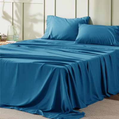 BEDSURE Queen Sheet Set - Soft 1800 Sheets for Queen Size Bed, 4 Pieces Hotel