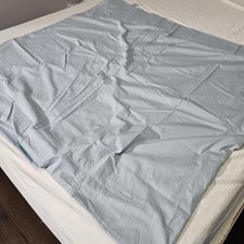 Sleep Number Flat Sheet Split King 37.5 Cooling Light Blue Stretch OEKO-TEX Bed