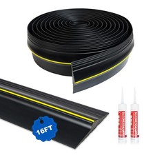DGSL 16FT Universal Garage Door Threshold Seal Strip with 16 Feet, Black