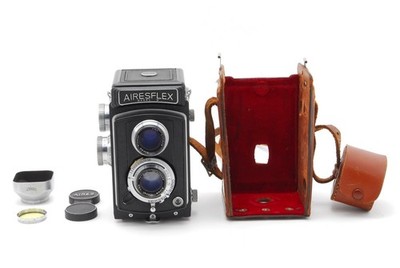 [Exc+5] Aires Airesflex IV TLR Filmkamera Koralle 75mm F3.5 Objektiv Aus Japan