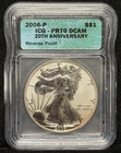 ICG MS 69 2006-P American Silver Eagle One Dollar S$1 Coin Reverse Proof -303