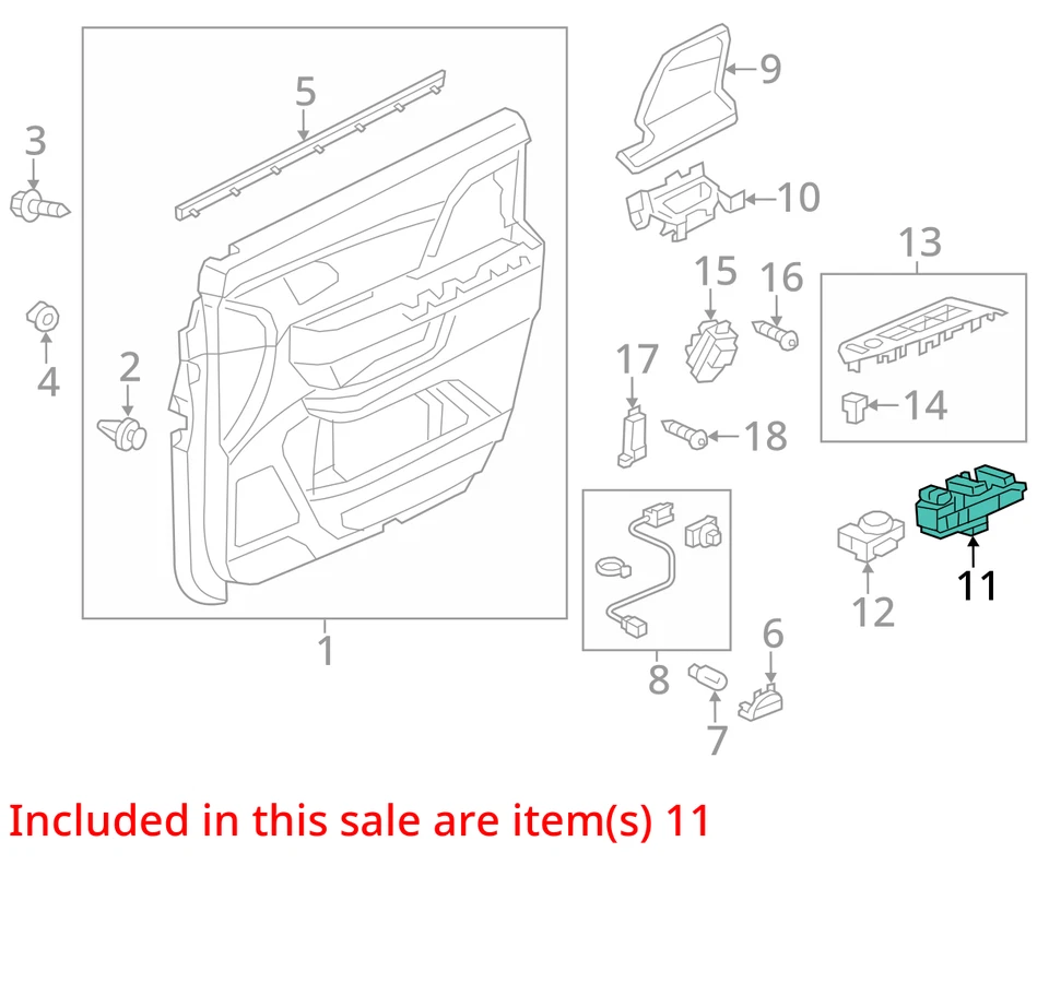 Interruptor principal de ventana eléctrica para conductor Honda Odyssey 2014-2017 NNOMH Foto 3 de 4