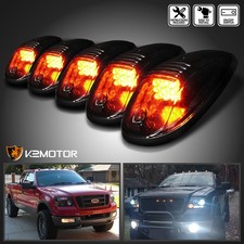 5pcs Smoke Lens Led Cab Roof Marker Running Lights Lamps Top Truck Suv 4x4