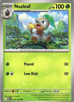 Nuzleaf Common ME01: Mega Evolution 014/132 NM