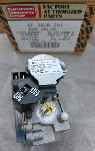 Gemini Gas Valve model 36G22 Type 210 24V 50/60Hz EF32CB201 Carrier 
