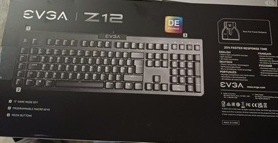 EVGA Z12 RGB Backlight Gaming Tastatur QWERTZ Spritzwasserschutz Makro Tasten