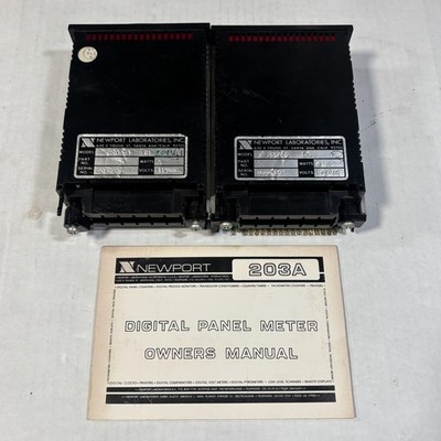 Vintage Newport 203A-3 Digital Panel Meter Lot w/ Manual 203A DPM 115VAC Lab Par