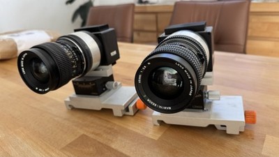 2x DALSA Industrie-Kamera Camera Link + Mamiya Objektive + Präzisionshalter