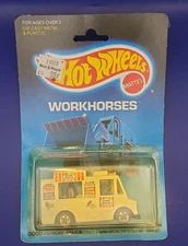 HOT WHEELS WORKHORSES GOOD HUMOR ICE CREAM TRUCK 1988 RIGHT FACING PACKAGE #5904