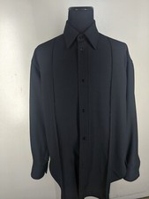 Maison Margiela Made In Italy Mens Oversized Black Poly Shirt EX LARGE----MINT