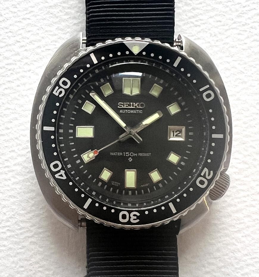 Vintage Seiko 3rd Diver 150m 6309-7040 Mod Second Black Dial