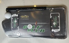 Golf Club/Ball Chrome License Plate Frame No Caps 19509