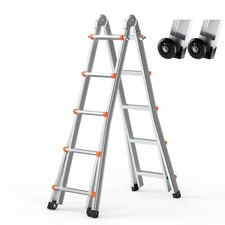 Telescoping Ladder A Frame 17 FT Extension Multi-Function for Homework