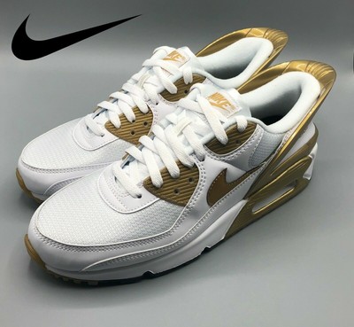 Nike Air Max 90 FlyEase White/Metallic Gold Men's Shoe's CU0814-100 Size 8.5 US 194272209664 | eBay