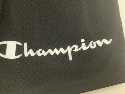 Champion Shorts Girls Large Mesh Black Kids Embroidered Logo - Picture 14 of 23