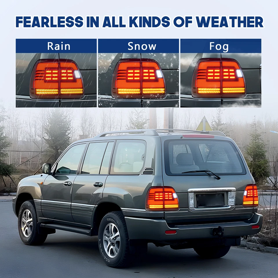 Luces traseras LED HCmotion para Lexus LX470 1998-2007 montaje luces traseras ahumadas Foto 3 de 4