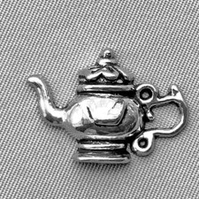 Tea Pot Charms 15x22mm Antique Silver Plated Alloy Q6 Per Pkg