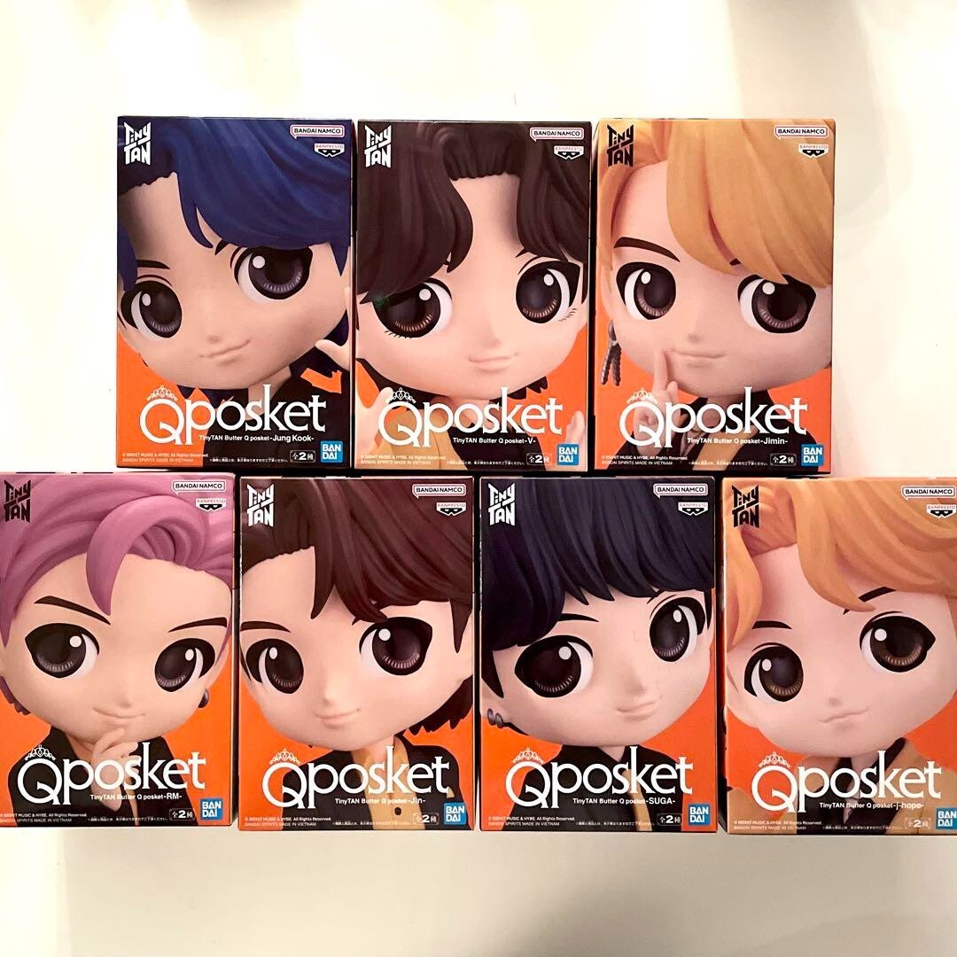 BANDAI - TinyTAN Butter Qposket フィギュア セット Amazon.com: Banpresto - TinyTAN Butter - V (Ver. B), Bandai