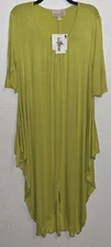 Antthony Orginals Tunic Dress Women Sz L Lime Green