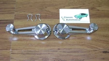 Window Crank Handle pair 60-64 Chevy chrome knob w/clips 60 61 62 63 64