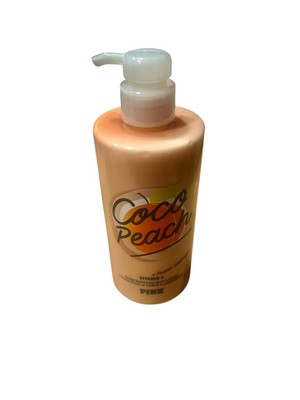 Victoria's Secret PINK Coco Peach Glow-Boosting Body Lotion 14 oz. New