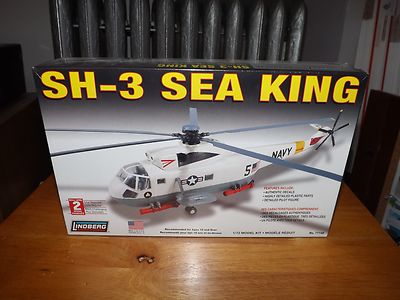 SH-3 SEA KING HELICOPTER 1/72 SCALE MODEL KIT LINDBERG SKILL NIB