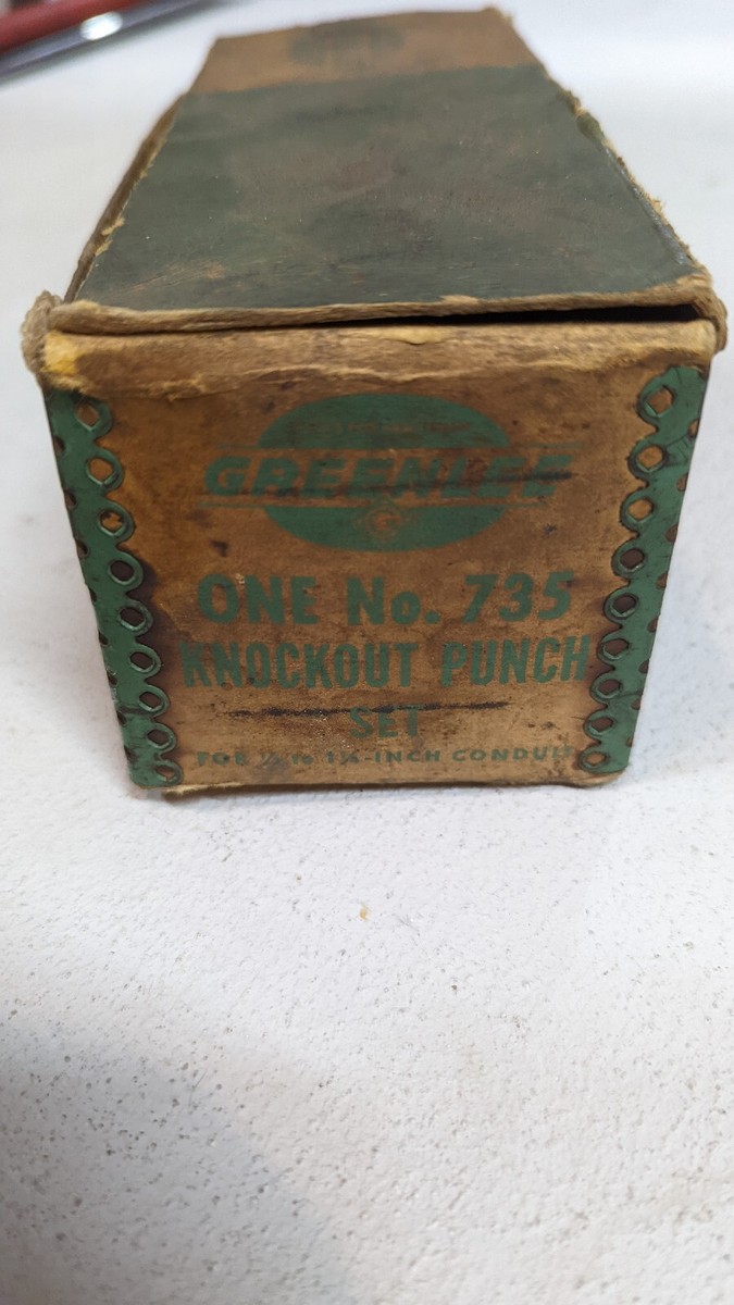 Vintage Greenlee No. 735 Knockout Punch Set with Leather Case