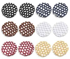 12 Pcs Crochet Bun Cover Hair Net Mesh Fabric Bun Holders for Women Girls